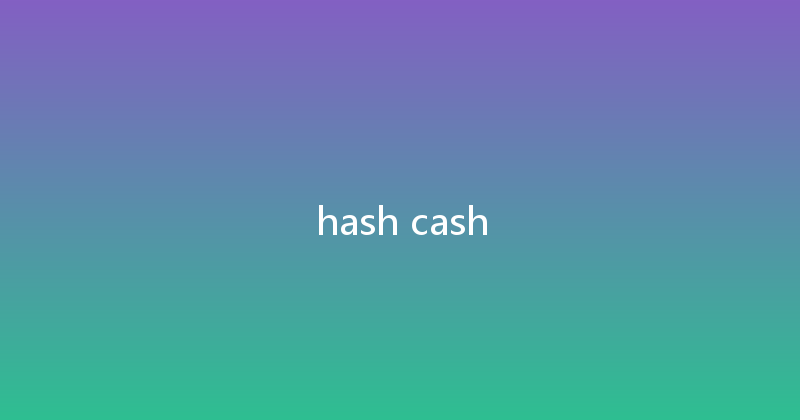 hash cash 